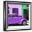 ¡Viva Mexico! Square Collection - "15 Street" Purple VW Beetle Car-Philippe Hugonnard-Framed Photographic Print