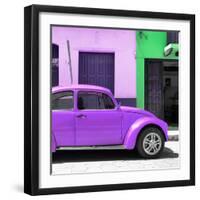 ¡Viva Mexico! Square Collection - "15 Street" Purple VW Beetle Car-Philippe Hugonnard-Framed Photographic Print