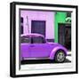 ¡Viva Mexico! Square Collection - "15 Street" Purple VW Beetle Car-Philippe Hugonnard-Framed Photographic Print