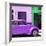 ¡Viva Mexico! Square Collection - "15 Street" Purple VW Beetle Car-Philippe Hugonnard-Framed Photographic Print