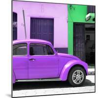 ¡Viva Mexico! Square Collection - "15 Street" Purple VW Beetle Car-Philippe Hugonnard-Mounted Photographic Print