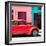 ¡Viva Mexico! Square Collection - "15 Street" Red VW Beetle Car-Philippe Hugonnard-Framed Photographic Print