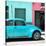 ¡Viva Mexico! Square Collection - "15 Street" Turquoise VW Beetle Car-Philippe Hugonnard-Stretched Canvas