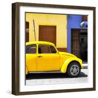 ¡Viva Mexico! Square Collection - "15 Street" Yellow VW Beetle Car-Philippe Hugonnard-Framed Photographic Print