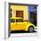 ¡Viva Mexico! Square Collection - "15 Street" Yellow VW Beetle Car-Philippe Hugonnard-Framed Photographic Print