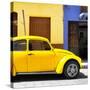¡Viva Mexico! Square Collection - "15 Street" Yellow VW Beetle Car-Philippe Hugonnard-Stretched Canvas