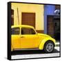 ¡Viva Mexico! Square Collection - "15 Street" Yellow VW Beetle Car-Philippe Hugonnard-Framed Stretched Canvas