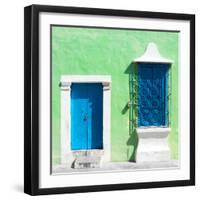 ¡Viva Mexico! Square Collection - "172 Street" Blue & Green-Philippe Hugonnard-Framed Photographic Print