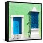 ¡Viva Mexico! Square Collection - "172 Street" Blue & Green-Philippe Hugonnard-Framed Stretched Canvas