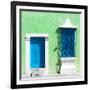 ¡Viva Mexico! Square Collection - "172 Street" Blue & Green-Philippe Hugonnard-Framed Photographic Print