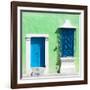 ¡Viva Mexico! Square Collection - "172 Street" Blue & Green-Philippe Hugonnard-Framed Premium Photographic Print