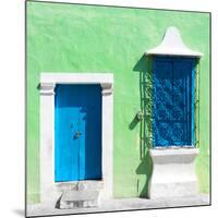 ¡Viva Mexico! Square Collection - "172 Street" Blue & Green-Philippe Hugonnard-Mounted Premium Photographic Print