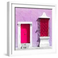 ¡Viva Mexico! Square Collection - "172 Street" Deep Pink & Mauve-Philippe Hugonnard-Framed Photographic Print