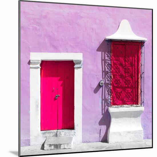 ¡Viva Mexico! Square Collection - "172 Street" Deep Pink & Mauve-Philippe Hugonnard-Mounted Photographic Print