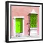 ¡Viva Mexico! Square Collection - "172 Street" Lime Green & Coral-Philippe Hugonnard-Framed Photographic Print
