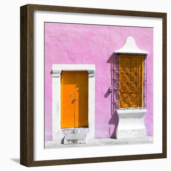 ¡Viva Mexico! Square Collection - "172 Street" Orange & Violet-Philippe Hugonnard-Framed Photographic Print