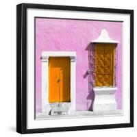 ¡Viva Mexico! Square Collection - "172 Street" Orange & Violet-Philippe Hugonnard-Framed Photographic Print