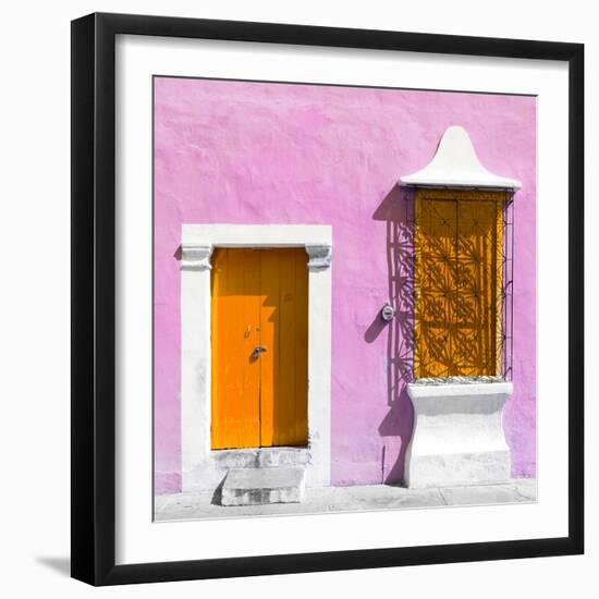 ¡Viva Mexico! Square Collection - "172 Street" Orange & Violet-Philippe Hugonnard-Framed Photographic Print