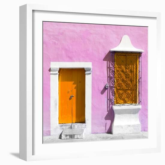 ¡Viva Mexico! Square Collection - "172 Street" Orange & Violet-Philippe Hugonnard-Framed Photographic Print