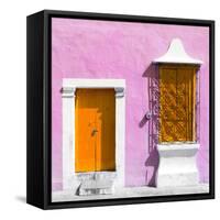 ¡Viva Mexico! Square Collection - "172 Street" Orange & Violet-Philippe Hugonnard-Framed Stretched Canvas