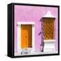 ¡Viva Mexico! Square Collection - "172 Street" Orange & Violet-Philippe Hugonnard-Framed Stretched Canvas