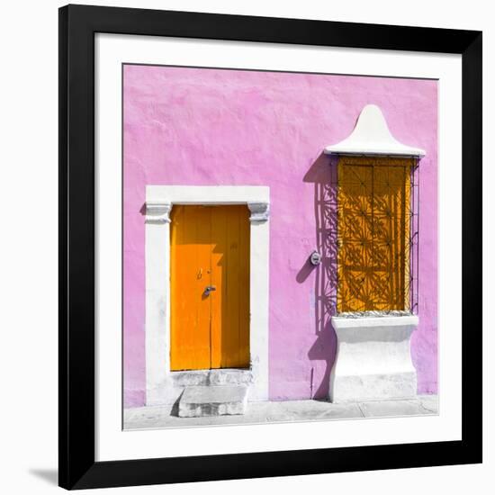 ¡Viva Mexico! Square Collection - "172 Street" Orange & Violet-Philippe Hugonnard-Framed Photographic Print