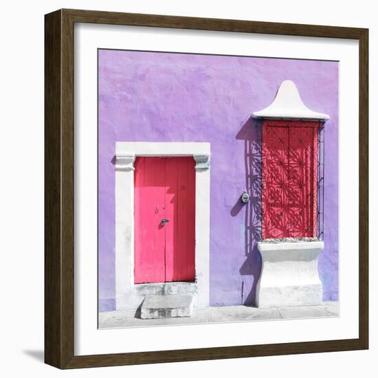 ¡Viva Mexico! Square Collection - "172 Street" Pink & Mauve-Philippe Hugonnard-Framed Photographic Print