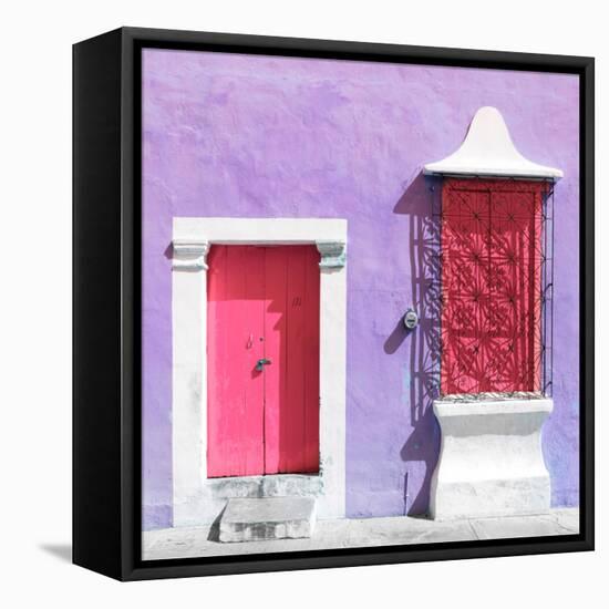 ¡Viva Mexico! Square Collection - "172 Street" Pink & Mauve-Philippe Hugonnard-Framed Stretched Canvas