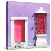 ¡Viva Mexico! Square Collection - "172 Street" Pink & Mauve-Philippe Hugonnard-Stretched Canvas