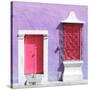 ¡Viva Mexico! Square Collection - "172 Street" Pink & Mauve-Philippe Hugonnard-Stretched Canvas