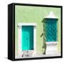 ¡Viva Mexico! Square Collection - "172 Street" Turquoise & Green-Philippe Hugonnard-Framed Stretched Canvas