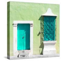 ¡Viva Mexico! Square Collection - "172 Street" Turquoise & Green-Philippe Hugonnard-Stretched Canvas