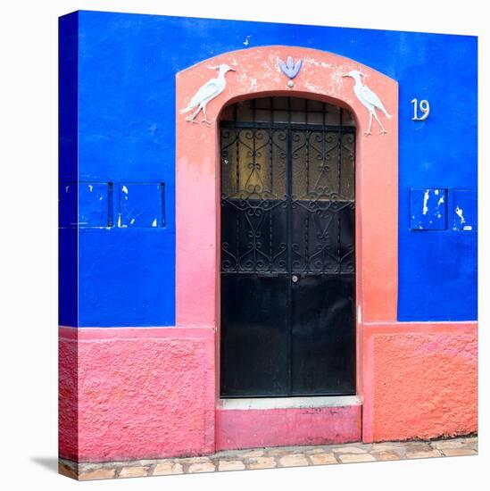 ¡Viva Mexico! Square Collection - 19rd Blue Wall-Philippe Hugonnard-Stretched Canvas