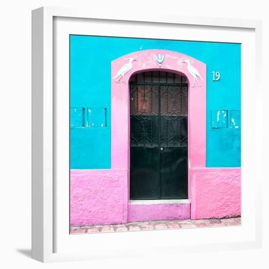 ¡Viva Mexico! Square Collection - 19rd Turquoise Wall-Philippe Hugonnard-Framed Photographic Print