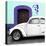 ¡Viva Mexico! Square Collection - "21-B" White VW Beetle Car II-Philippe Hugonnard-Stretched Canvas