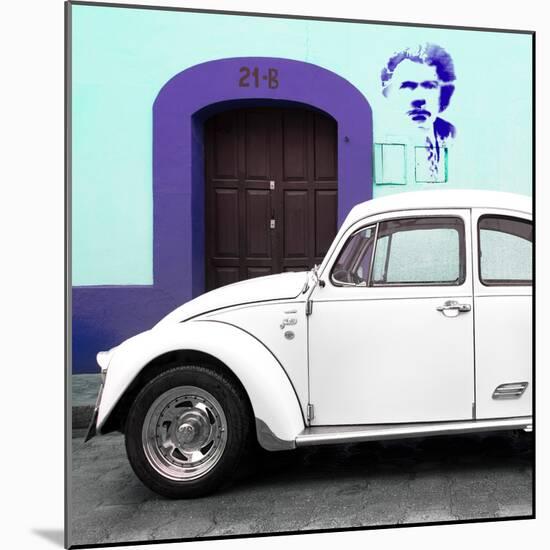 ¡Viva Mexico! Square Collection - "21-B" White VW Beetle Car II-Philippe Hugonnard-Mounted Photographic Print