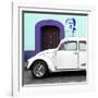 ¡Viva Mexico! Square Collection - "21-B" White VW Beetle Car II-Philippe Hugonnard-Framed Photographic Print