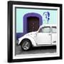 ¡Viva Mexico! Square Collection - "21-B" White VW Beetle Car II-Philippe Hugonnard-Framed Photographic Print