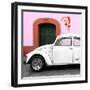 ¡Viva Mexico! Square Collection - "21-B" White VW Beetle Car III-Philippe Hugonnard-Framed Photographic Print