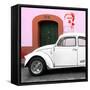 ¡Viva Mexico! Square Collection - "21-B" White VW Beetle Car III-Philippe Hugonnard-Framed Stretched Canvas