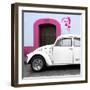 ¡Viva Mexico! Square Collection - "21-B" White VW Beetle Car V-Philippe Hugonnard-Framed Photographic Print