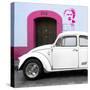 ¡Viva Mexico! Square Collection - "21-B" White VW Beetle Car V-Philippe Hugonnard-Stretched Canvas