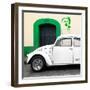 ¡Viva Mexico! Square Collection - "21-B" White VW Beetle Car-Philippe Hugonnard-Framed Photographic Print