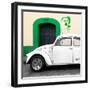 ¡Viva Mexico! Square Collection - "21-B" White VW Beetle Car-Philippe Hugonnard-Framed Photographic Print