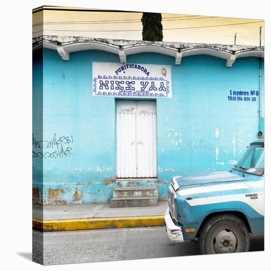 ¡Viva Mexico! Square Collection - "5 de febrero" Blue Wall-Philippe Hugonnard-Stretched Canvas