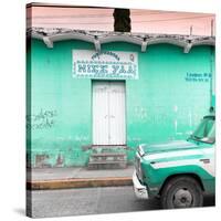 ¡Viva Mexico! Square Collection - "5 de febrero" Coral Green Wall-Philippe Hugonnard-Stretched Canvas