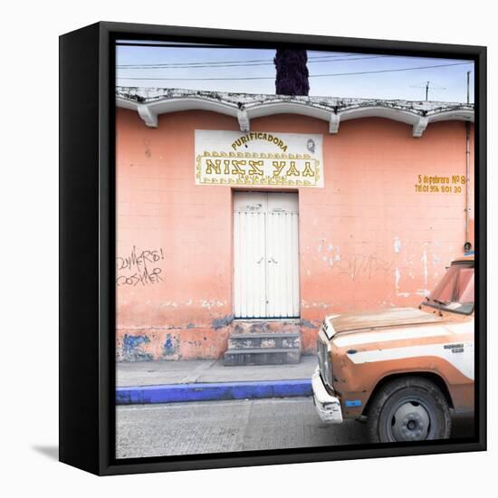 ¡Viva Mexico! Square Collection - "5 de febrero" Coral Wall-Philippe Hugonnard-Framed Stretched Canvas