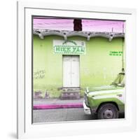 ¡Viva Mexico! Square Collection - "5 de febrero" Lime Green Wall-Philippe Hugonnard-Framed Photographic Print