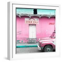 ¡Viva Mexico! Square Collection - "5 de febrero" Pink Wall-Philippe Hugonnard-Framed Photographic Print