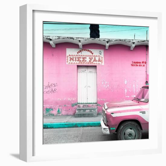 ¡Viva Mexico! Square Collection - "5 de febrero" Pink Wall-Philippe Hugonnard-Framed Photographic Print